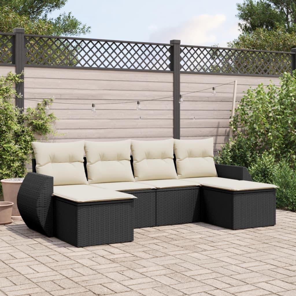 VidaXL set divano da giardino Polirattan  