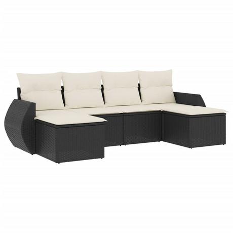 VidaXL set divano da giardino Polirattan  