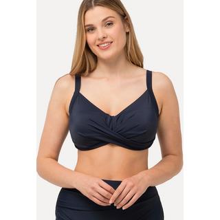 Ulla Popken Haut de bikini Drapé Bonnets souples Bretelles réglables  