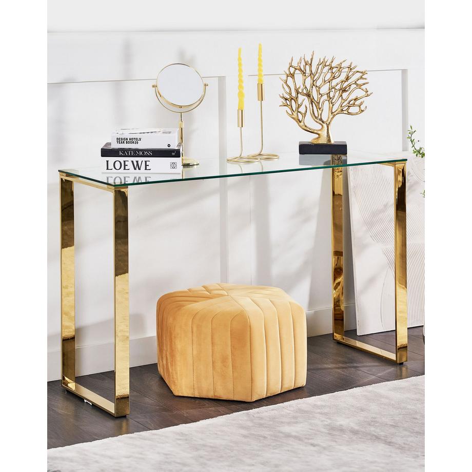 Beliani Console en Verre de sécurité Glamour TILON  