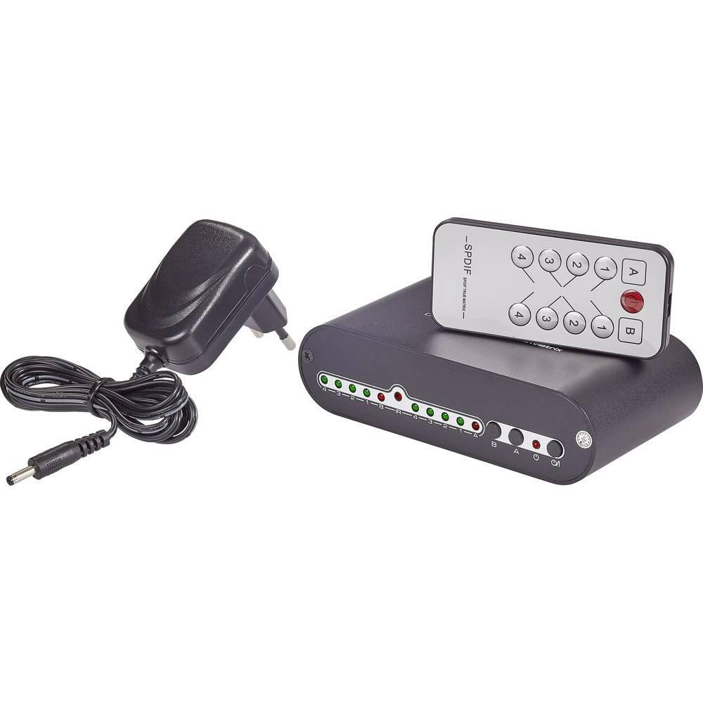 SpeaKa Professional  Commutateur matriciel Toslink 4 ports 4 x 2 