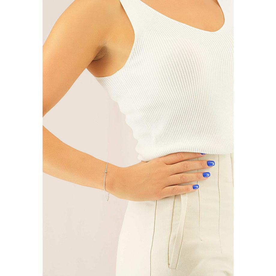 MUAU Schmuck  Bracelet Rundanker Weissgold 750 Diamant 0.078ct. 1.9mm, 19cm 