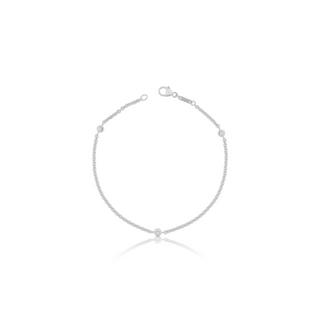 MUAU Schmuck  Bracelet Rundanker Weissgold 750 Diamant 0.078ct. 1.9mm, 19cm 