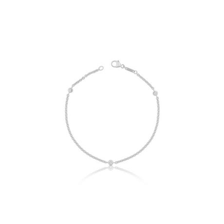 MUAU Schmuck  Bracelet Rundanker Weissgold 750 Diamant 0.078ct. 1.9mm, 19cm 