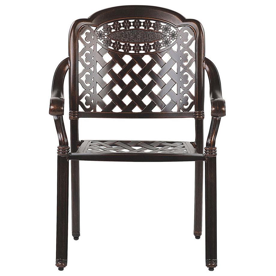 Beliani Set di 4 sedie da giardino con cuscini en Alluminio Retrò MANFRIA  