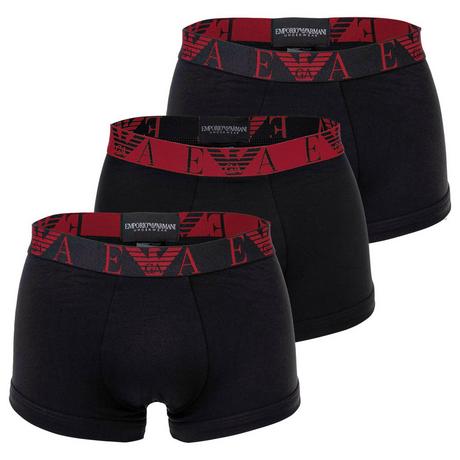EMPORIO ARMANI Bold Monogram Figurbetonte Boxershorts 3er Pack  