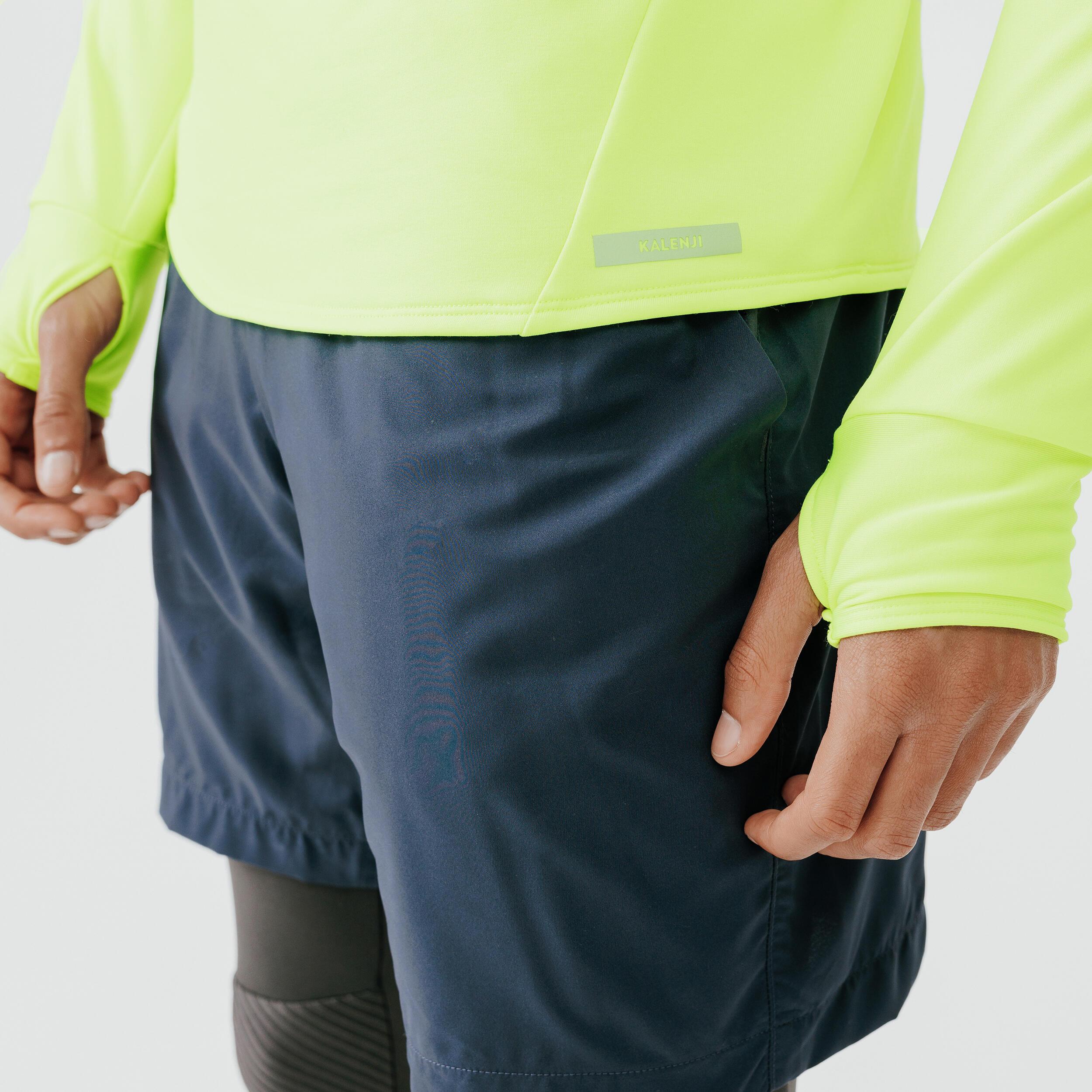 KALENJI  Maglia running maniche lunghe uomo alta visibilità sintetica 