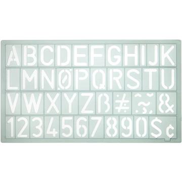 WESTCOTT Zeichenschablone 20mm E-1062000 A-Z, 0-9 transparent