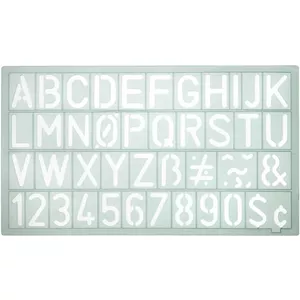 WESTCOTT Zeichenschablone 20mm A-Z, 0-9