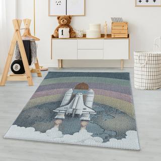 Paco Home Spazio missilistico per il tappeto per moquette per bambini  