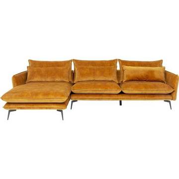 Ecksofa Monza Links Velvet Curry 296