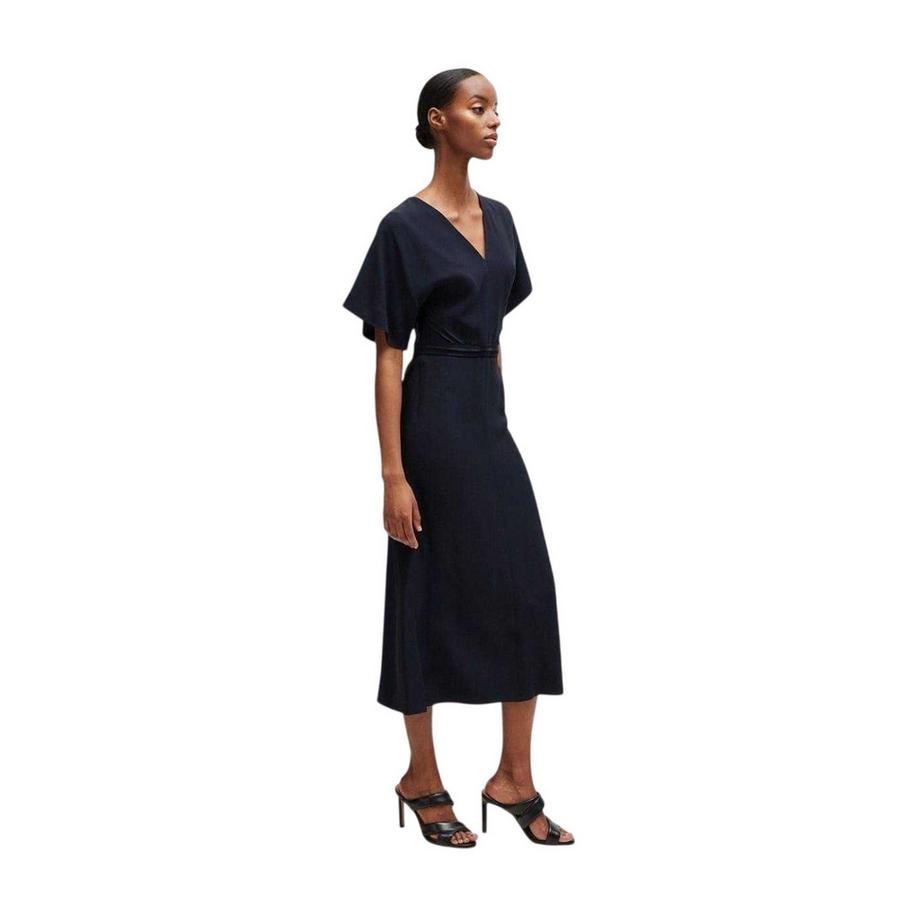 Midikleid, Alinie, Anliegend, Kimonoärmel