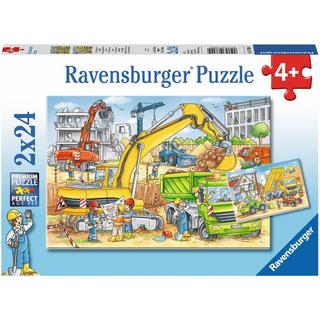 Ravensburger  Puzzle Viel zu tun auf der Baustelle (2x24) 