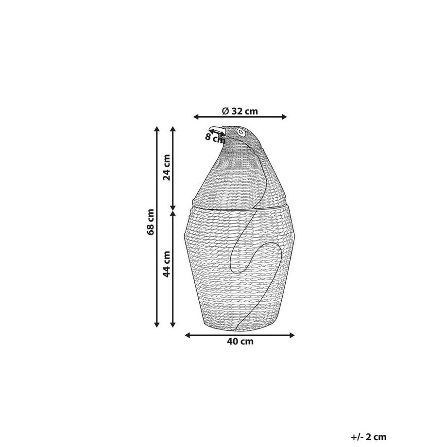 Beliani Korb aus Wasserhyazinthe Boho HADZABE  