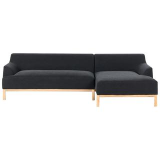 Beliani Linksseitiges Ecksofa aus Stoff Skandinavisch SOSJO  