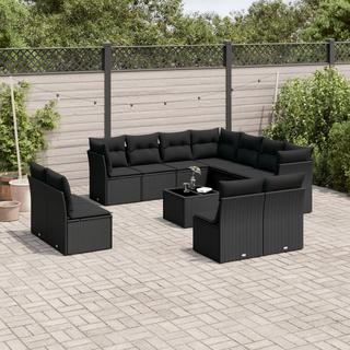 VidaXL set divano da giardino Polirattan  