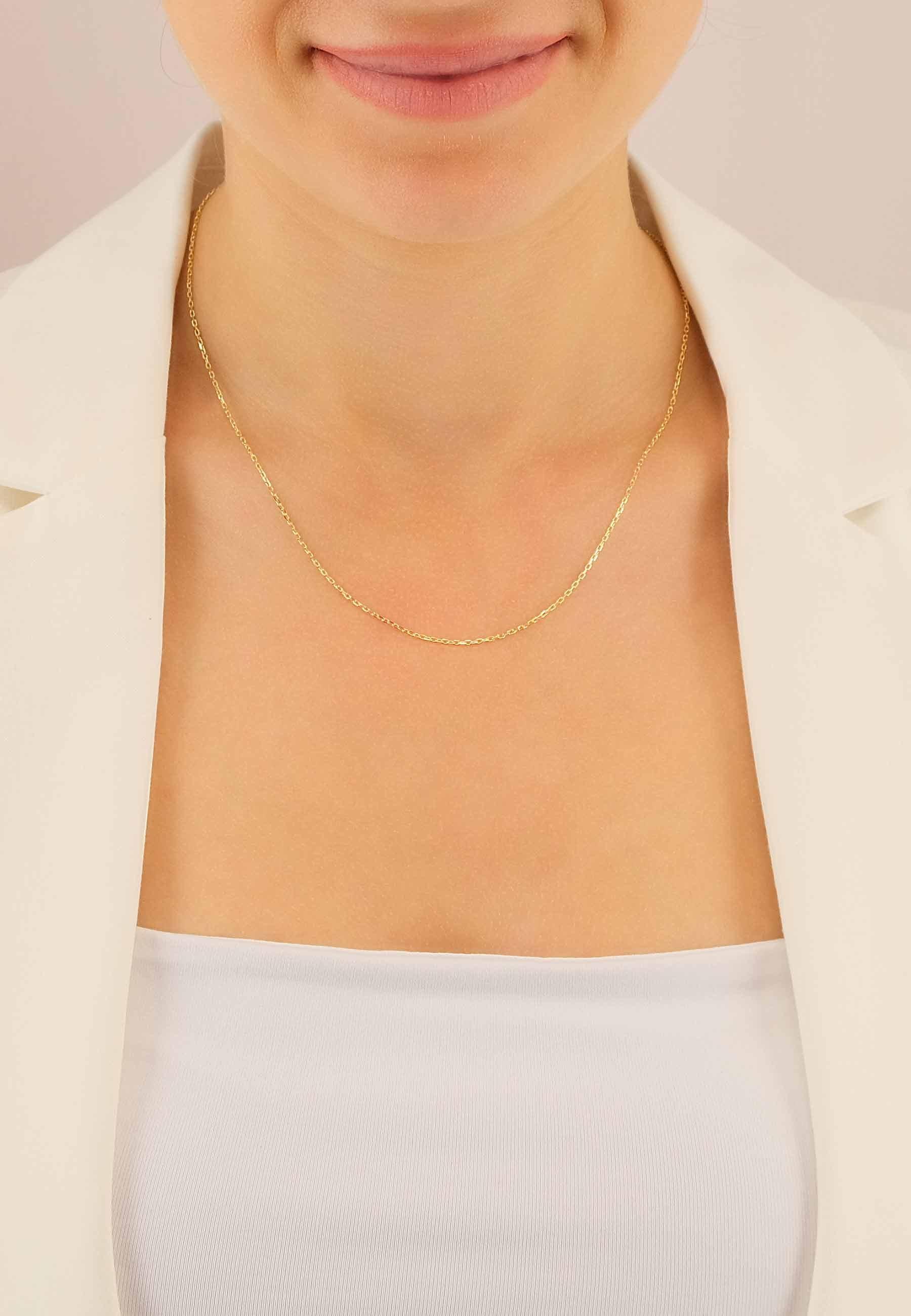MUAU Schmuck  Collier Anker Gelbgold 750, 1.4mm, 50cm 
