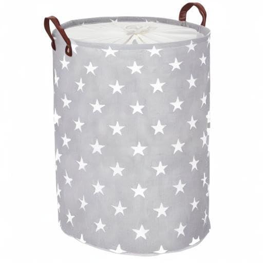 Alopini Faltbare runde Aufbewahrungswäschekörbe, Baumwolle  