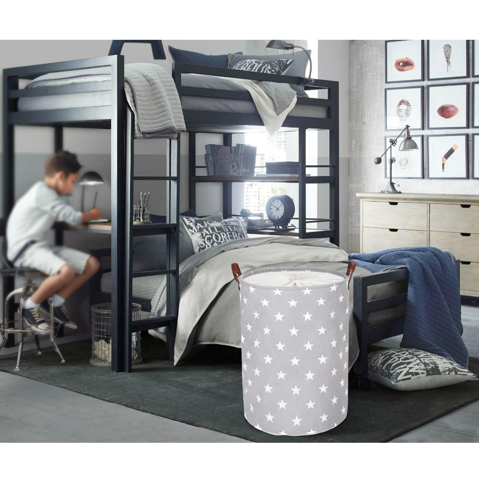 Alopini Faltbare runde Aufbewahrungswäschekörbe, Baumwolle  