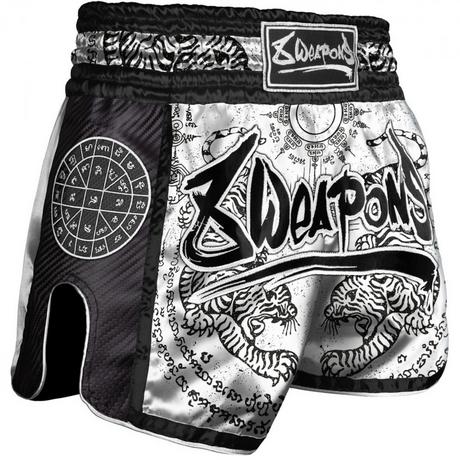 8WEAPONS  Shorts de Muay Thaï - Carbon - Sak Yant Tigers 