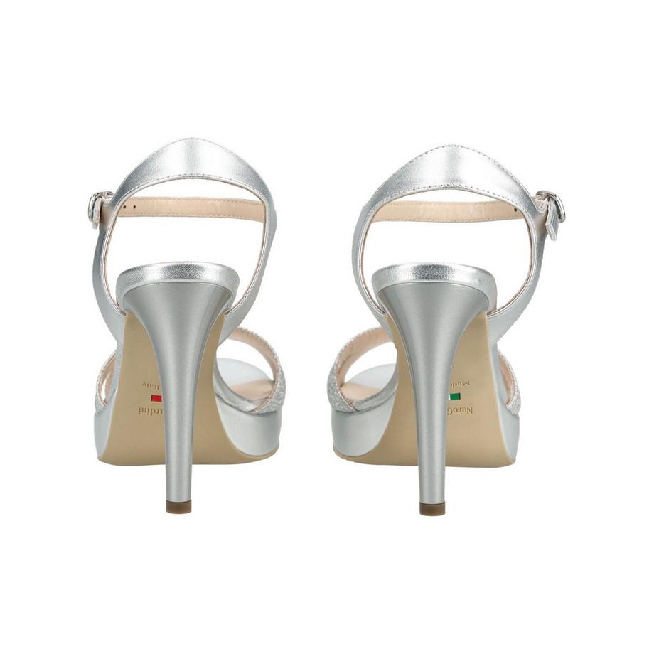 Nero Giardini Glitzer Plateau Sandalen mit Knöchelriemen  