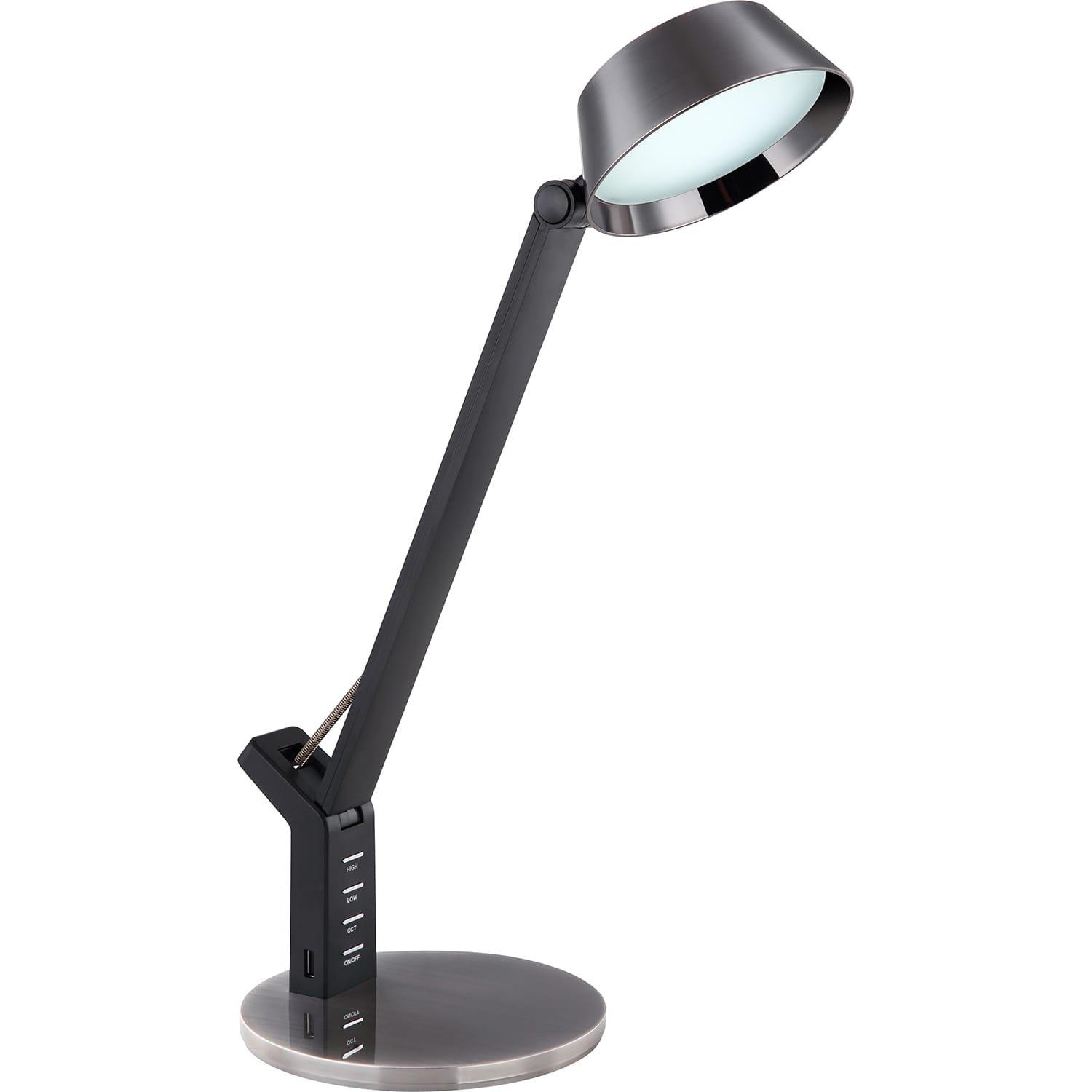 mutoni Lampada da tavolo Ursino in metallo nero 1xLED  