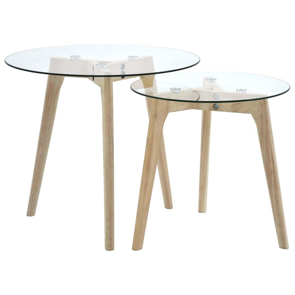 VidaXL Table d'appoint verre  