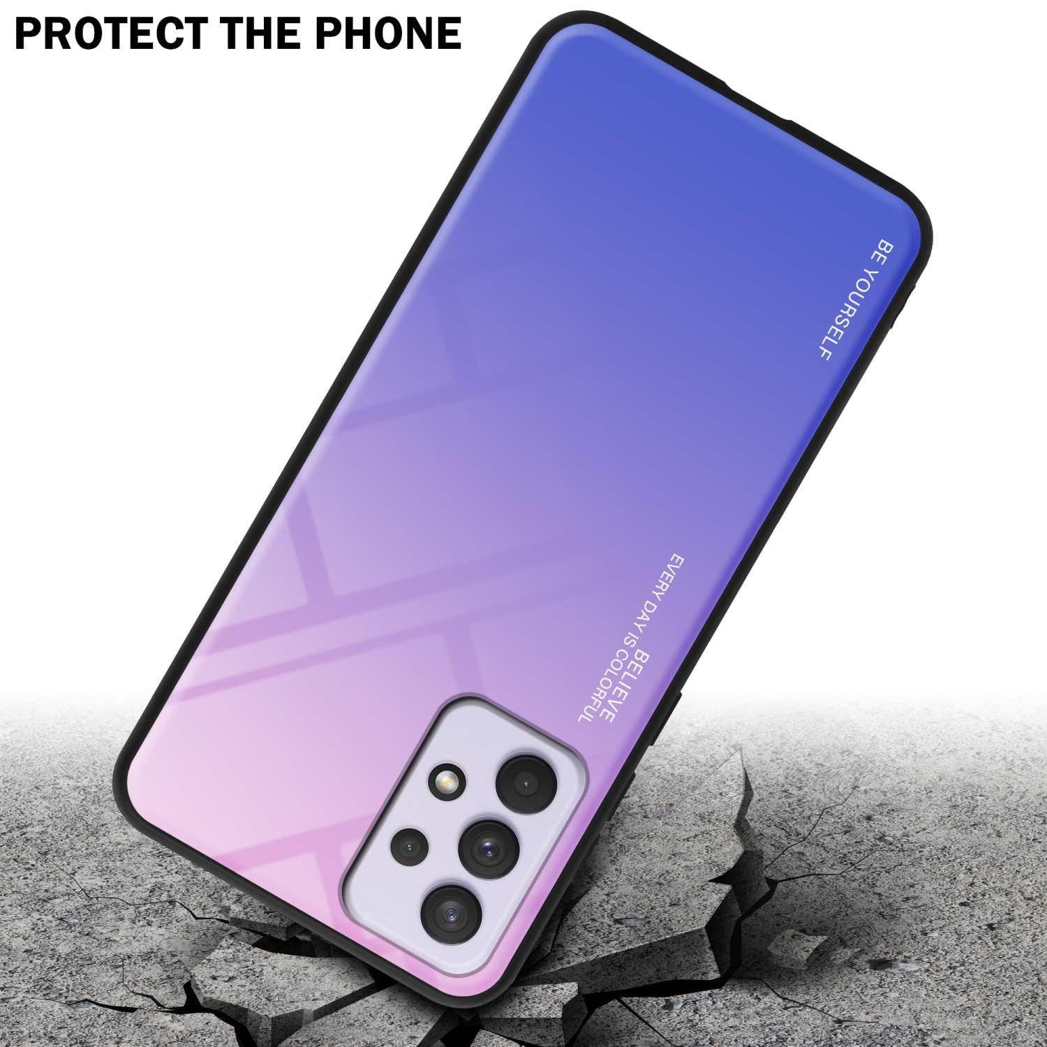 Cadorabo  Housse compatible avec Samsung Galaxy A33 5G - Coque de protection bicolore en silicone TPU et dos en verre trempé 