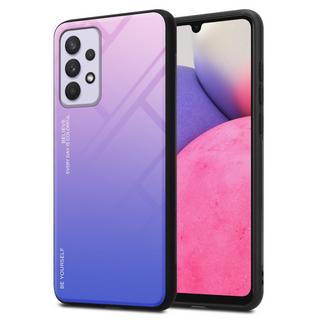 Cadorabo  Housse compatible avec Samsung Galaxy A33 5G - Coque de protection bicolore en silicone TPU et dos en verre trempé 