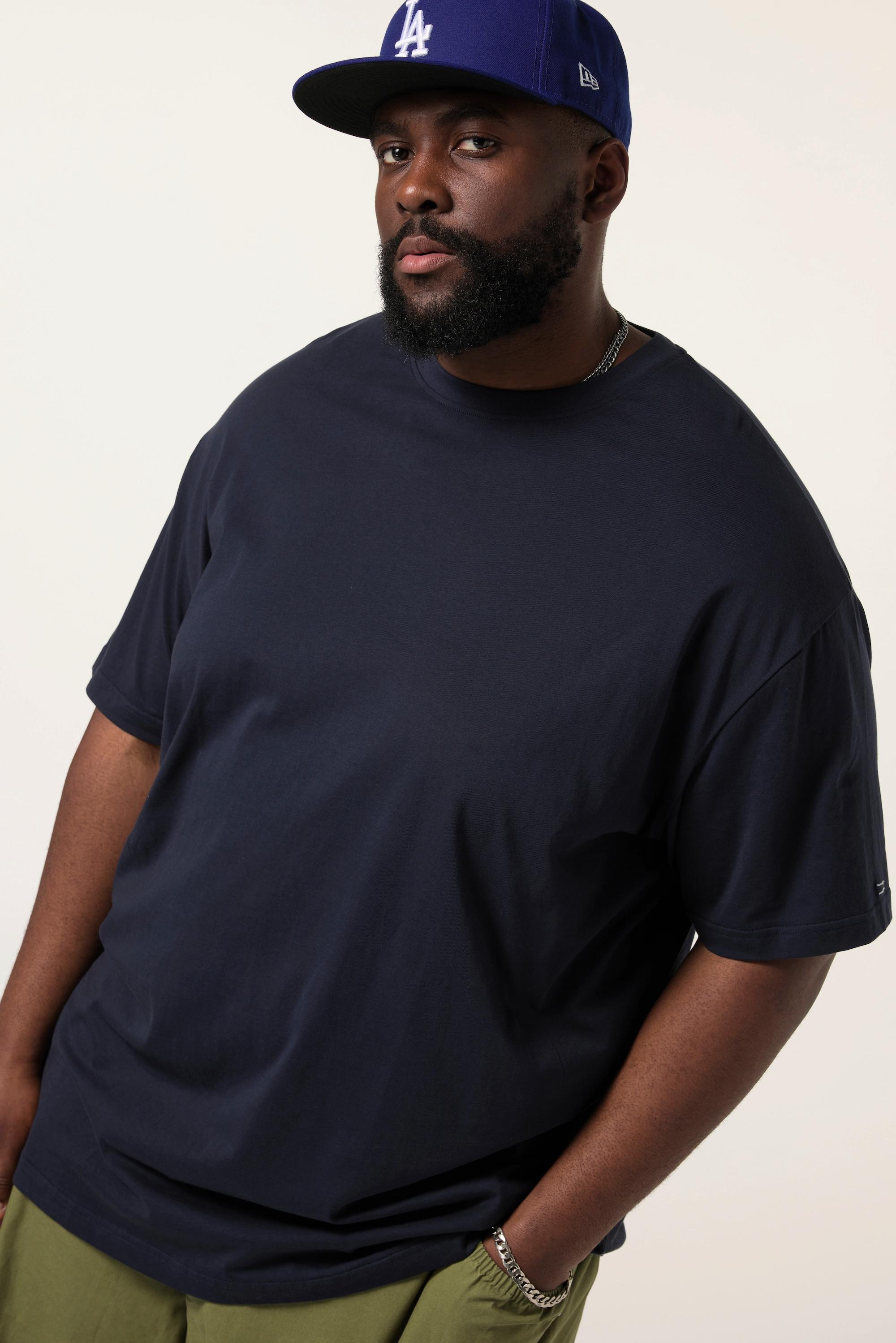 Sthuge T-shirt Oversize Manches Courtes avec Imprimé au Dos  