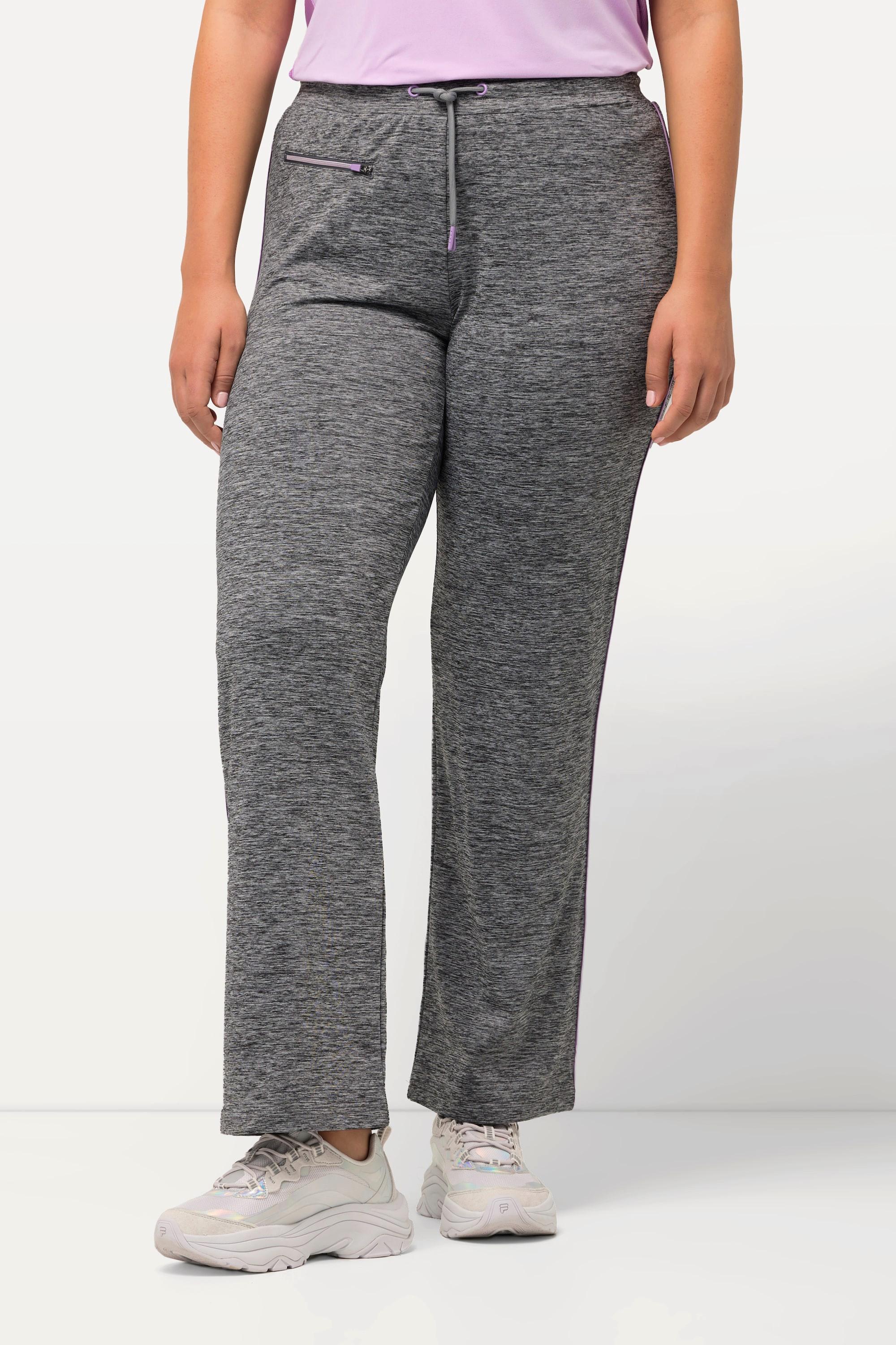 Ulla Popken  Pantalon de jogging technique, séchage rapide, poche zippée 