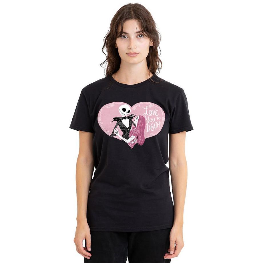 The Nightmare Before Christmas Love You To Death Bedrucktes T-Shirt  