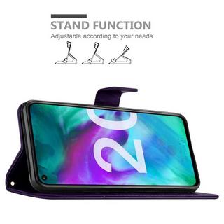 Cadorabo  Housse compatible avec Honor 20 / 20S / Huawei NOVA 5T - Coque de protection au design floral avec fermeture magnétique, fonction de support et emplacements pour cartes 