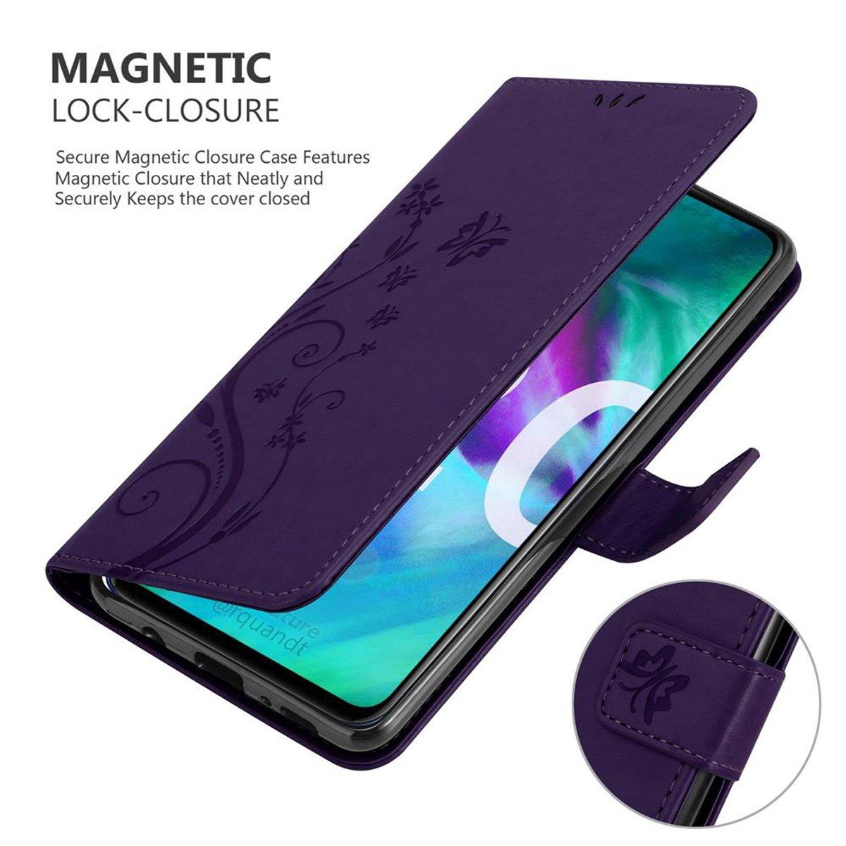 Cadorabo  Housse compatible avec Honor 20 / 20S / Huawei NOVA 5T - Coque de protection au design floral avec fermeture magnétique, fonction de support et emplacements pour cartes 