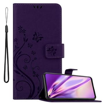 Housse compatible avec Honor 20 / 20S / Huawei NOVA 5T - Coque de protection au design floral avec fermeture magnétique, fonction de support et emplacements pour cartes