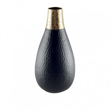 Schwarze und goldene vase 15x32cm