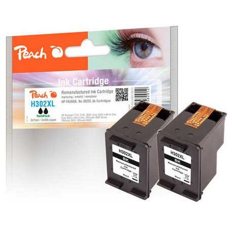 Peach  PI300-655 cartuccia d'inchiostro 2 pz Compatibile Nero 