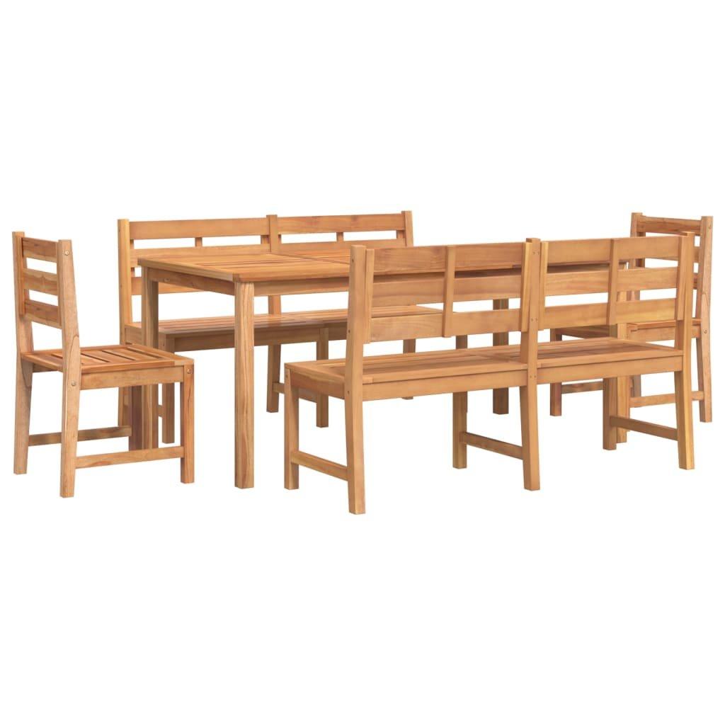 VidaXL set da pranzo da giardino Teak riciclato  