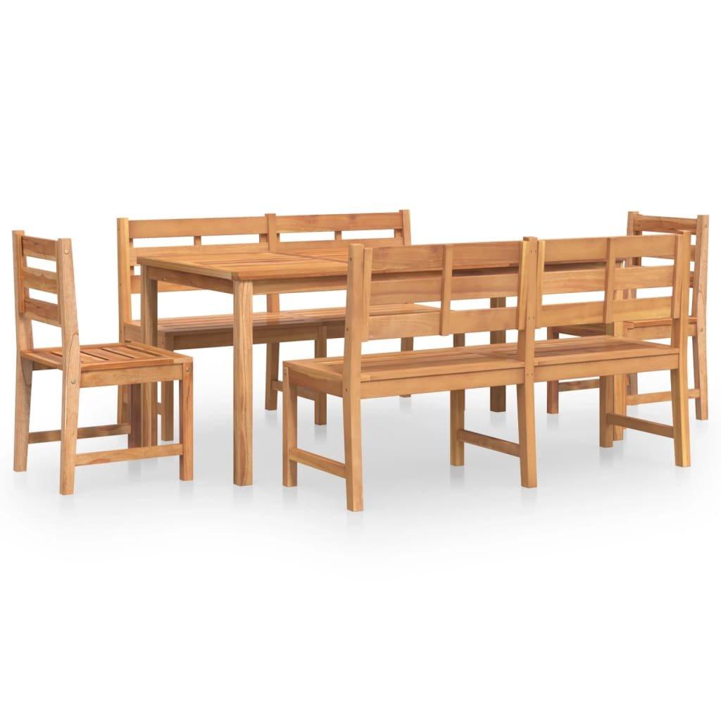 VidaXL set da pranzo da giardino Teak riciclato  