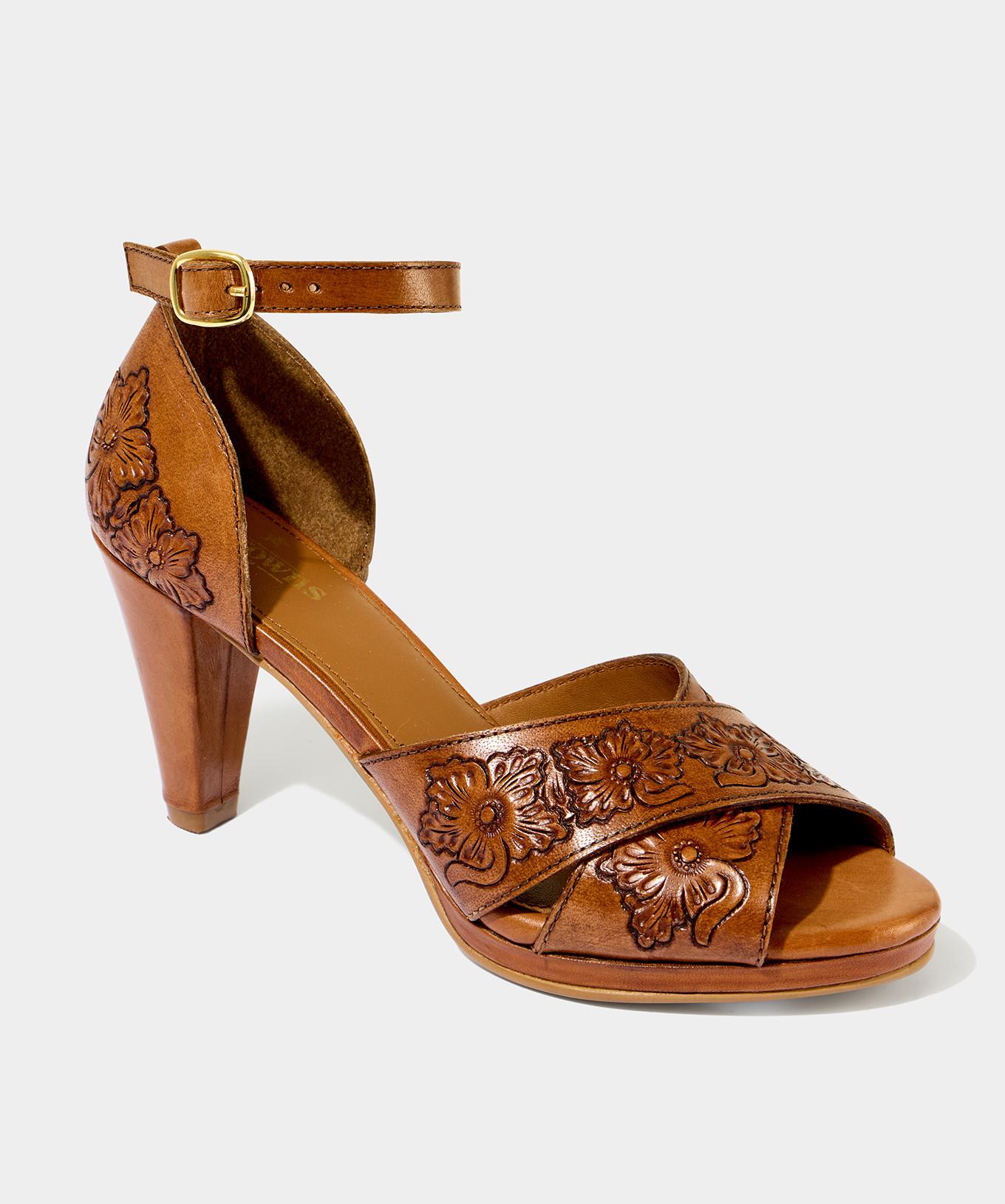 Joe Browns  Floral geprägte Leder Heels 