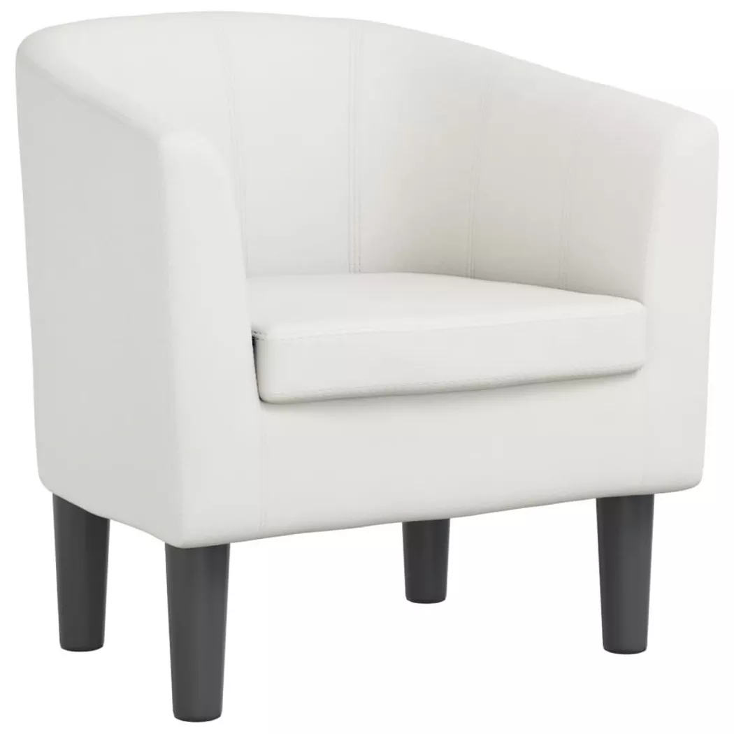VidaXL - Fauteuil cabriolet cuir artificiel, One Size, Blanc