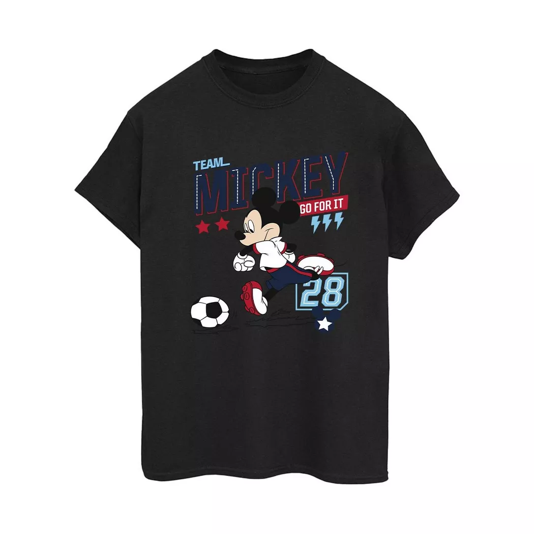 Disney - Team Football TShirt, für Damen, Schwarz, Größe XL