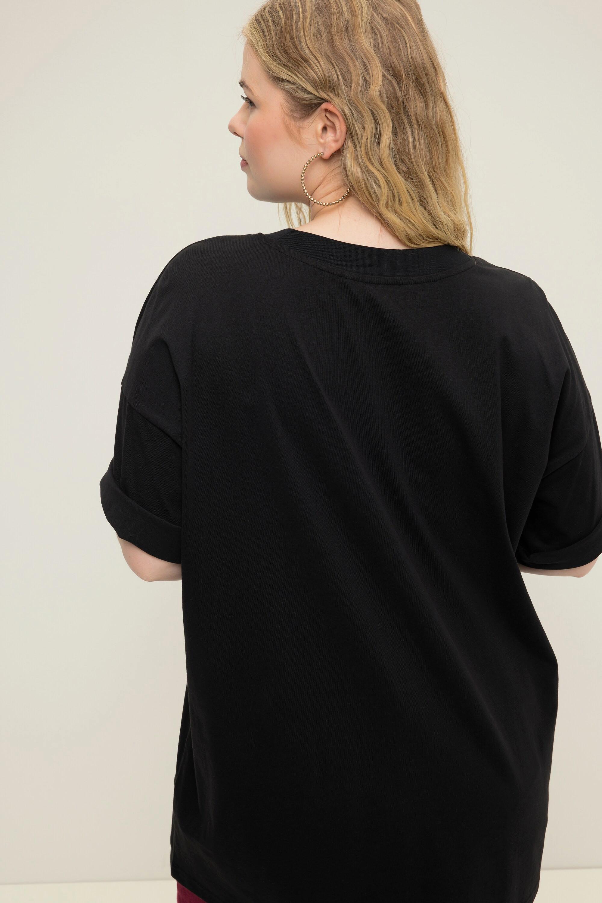 Studio Untold  Oversize-Shirt, Rundhals, Kassetten Print 