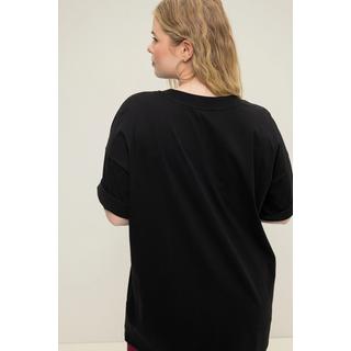 Studio Untold  Oversize-Shirt, Rundhals, Kassetten Print 