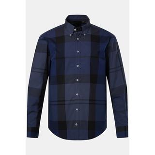 JP1880  Camicia a quadri dalla vestibilità moderna con maniche lunghe e colletto button-down, fino alla tg. 8XL 