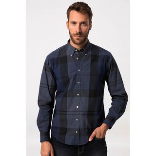 JP1880  Camicia a quadri dalla vestibilità moderna con maniche lunghe e colletto button-down, fino alla tg. 8XL 