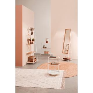 mutoni Tavolino Haldor bianco-naturale rotondo 40  