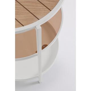 mutoni Tavolino Haldor bianco-naturale rotondo 40  