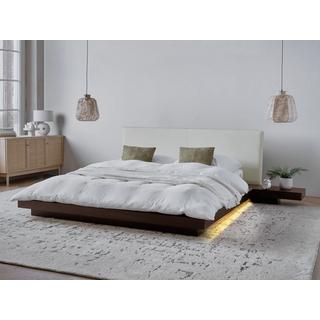 Beliani Lit avec LED en MDF Scandinave ZEN  