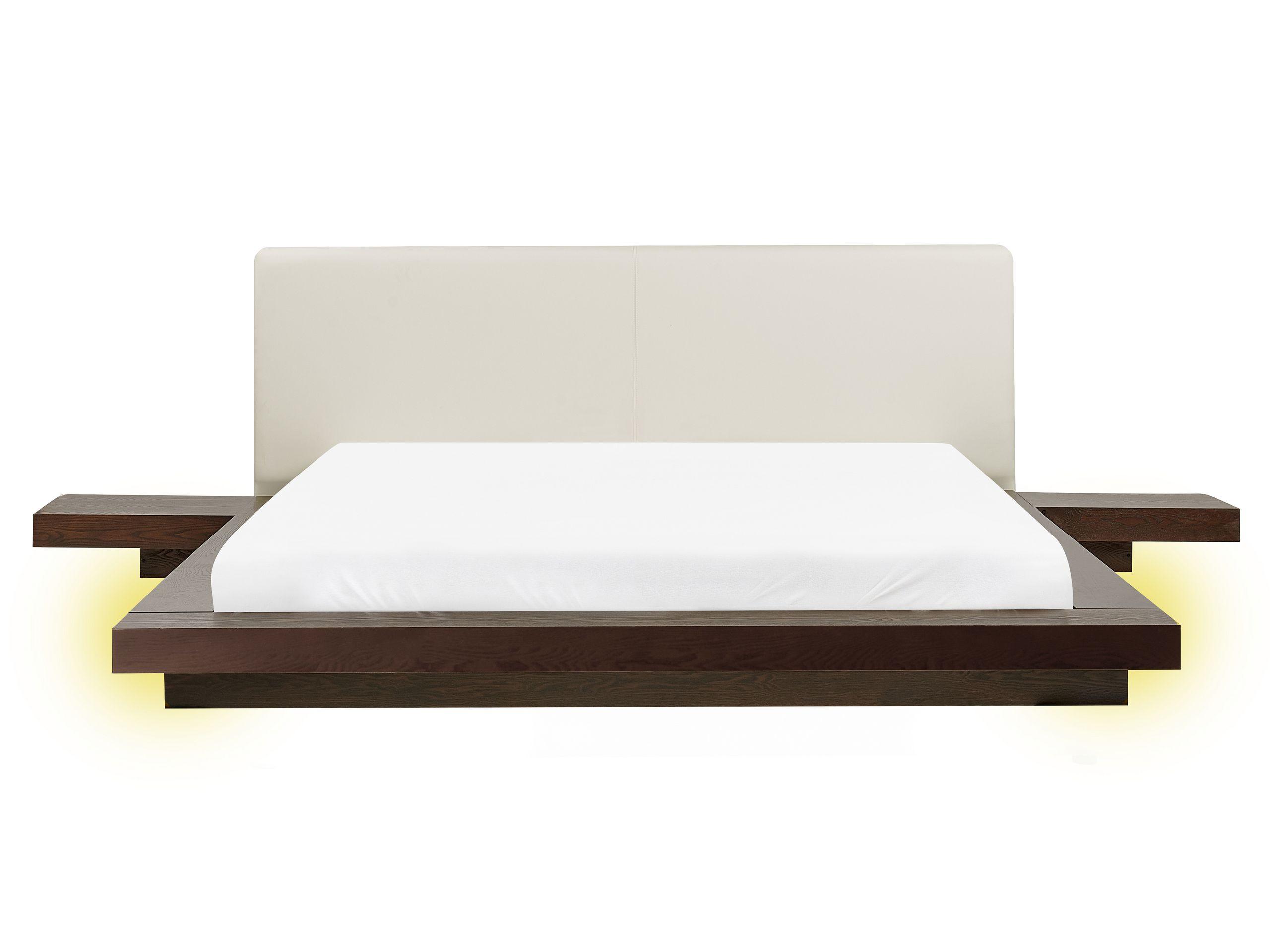 Beliani Lit avec LED en MDF Scandinave ZEN  